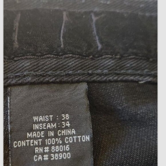 Vtg 90s Marc Buchanan Hip Hop Denim Jeans Leather trim pockets - Picture 12 of 14